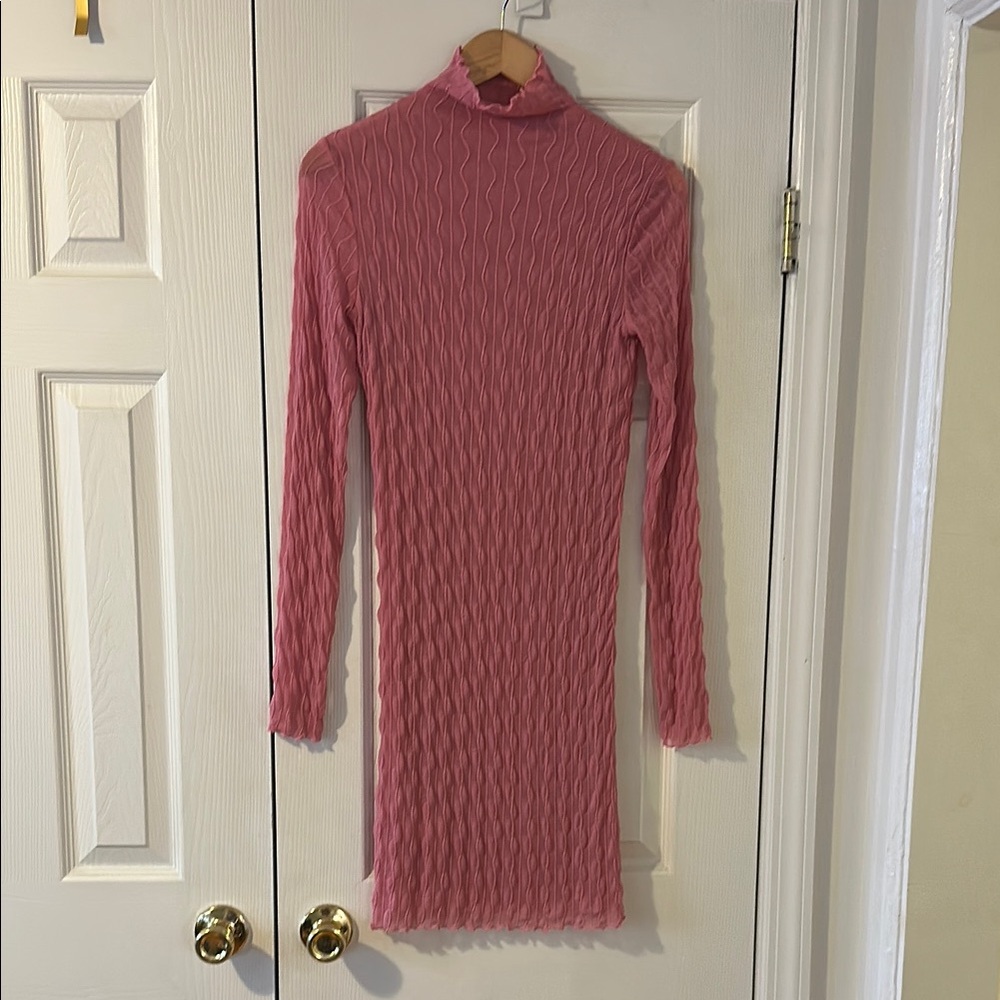 Find Me Now Pink Bodycon Long-Sleeve Dress